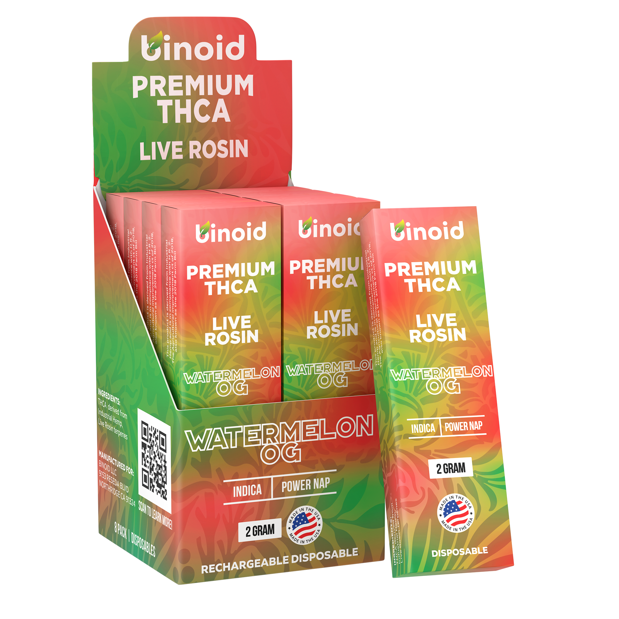 Vape desechable de THCA 2G Sandía OG